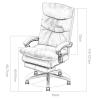 Office Products Ergonomic Computer Chair Home Company Boss Chair Reclining Office Swivel Chair with Footrest Dormitory Game Chair Large Angle Adjustment(Grey) view 3