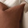 Foindtower Pack of 2, Decorative Linen Soild Throw Pillow Covers Accent Lumbar Cushion Case Boho Farmhouse Pillowcase for Chair Couch Sofa Bedroom Living Room Home Decor 12 x 20 Inch Fall Rust Orange view 4