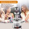 AIZYR Wine Fountain Machine 3 Tier Electric Juice Fountain Machine, Red Wine Dispenser Wine Fondue Tower for Kitchen Party Wedding view 4