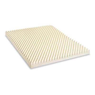 Zutan, 3-Inch Convoluted Copper-Infused Memory Foam Mattress Toppers, Cooling and Pressure Relieving with Airflow Design, Queen, Beige