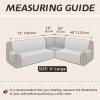 Arfntevss Corner Sectional Couch Covers for Sectional Sofa L Shaped Sofa Cover Washable Quilted Sofa Slipcover Non Slip U Shape Couch Cover Pet Dog Furniture Protector (Light Grey, X-Large) view 3