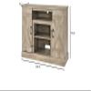 Cabinet Wooden Stand with Adjustable Shelves Storage for TV Console Counter Cupboard Furniture Decor Living Room Office Bedroom Farmhouse Size L47.00 x W15.50 x H30.75 in view 3