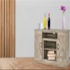Cabinet Wooden Stand with Adjustable Shelves Storage for TV Console Counter Cupboard Furniture Decor Living Room Office Bedroom Farmhouse Size L47.00 x W15.50 x H30.75 in view 4