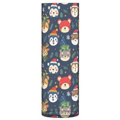 ALAZA Bear Snowflake Christmas Blue Vase for Flowers 3.9" W x 11.8" H Cylinder Vases for Centerpieces Home Office Decor Storage Container