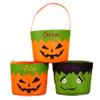Personalized Halloween Trick or Treat Bucket Bag Custom Felt Trick or Treat Halloween Candy Tote Trick Or Treat Candy Bags, Halloween Candy Basket view 1