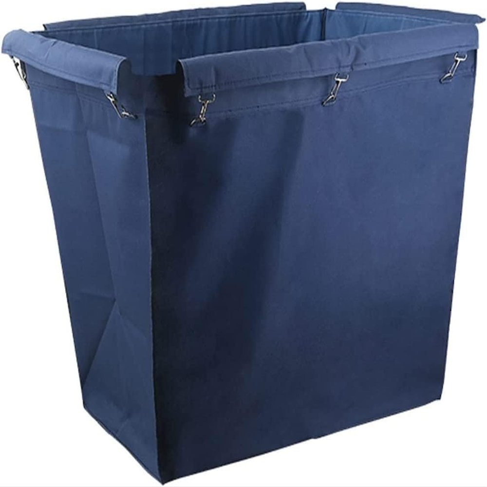 Laundry Cart Liner Bag Replacement, Thickened Oxford Cloth Storage Bag, Laundry Cart With Wheels Large Rolling Laundry Cart for Commercial/Home(BLUE-rectangular)