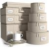 Sorbus China Storage Containers Hard Shell - Glass & Dish Storage Containers for Transport, Moving, Party - 8 Pc Stackable Plate Storage Set for Dinnerware, Mugs, Cups - Felt Plate Protectors Included view 1