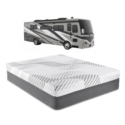 Tru Lux Cool 14 Hybrid RV Mattress, Short Queen 60x74, Gel Memory Foam & Pocketed Coil Bed for RV, Camper or Travel Trailer, Luxury Firm Cooling Support, Made in USA