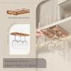 AQJUNONG 4Pack Wine Glass Rack, Punch-free Under Cabinet Stemware Rack for Kitchen and Bar (Amber) view 2
