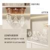 AQJUNONG 4Pack Wine Glass Rack, Punch-free Under Cabinet Stemware Rack for Kitchen and Bar (Amber) view 3