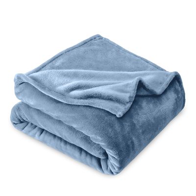 Bare Home Fleece Blanket - Kid Size - Ultra-Soft Lightweight for Bed, Sofa, and Couch - Luxury Microplush - Cozy Warm Blanket (Kid, Coronet Blue)
