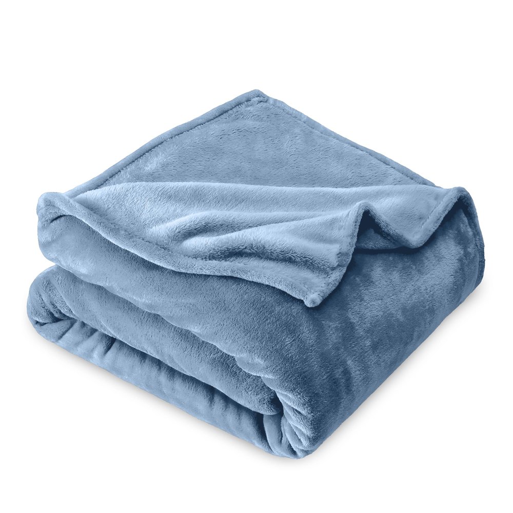 Bare Home Fleece Blanket - Kid Size - Ultra-Soft Lightweight for Bed, Sofa, and Couch - Luxury Microplush - Cozy Warm Blanket (Kid, Coronet Blue)