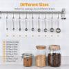 18/8 Stainless Steel Measuring Spoons Set for Dry and Liquid Ingredients (Set of 9), and 600F Heat Resistant 11.38in Flexible Non-Stick Spatula & Spoon Spatula (Aqua Sky) view 2