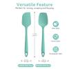 18/8 Stainless Steel Measuring Spoons Set for Dry and Liquid Ingredients (Set of 9), and 600F Heat Resistant 11.38in Flexible Non-Stick Spatula & Spoon Spatula (Aqua Sky) view 3