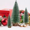 6 Pcs Small Christmas Trees Bottle Brush Christmas Trees Christmas Decorations, Small Christmas Pine Tree with Wooden Base for Christmas Table Decorations (4 Size) view 3