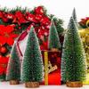 6 Pcs Small Christmas Trees Bottle Brush Christmas Trees Christmas Decorations, Small Christmas Pine Tree with Wooden Base for Christmas Table Decorations (4 Size) view 4