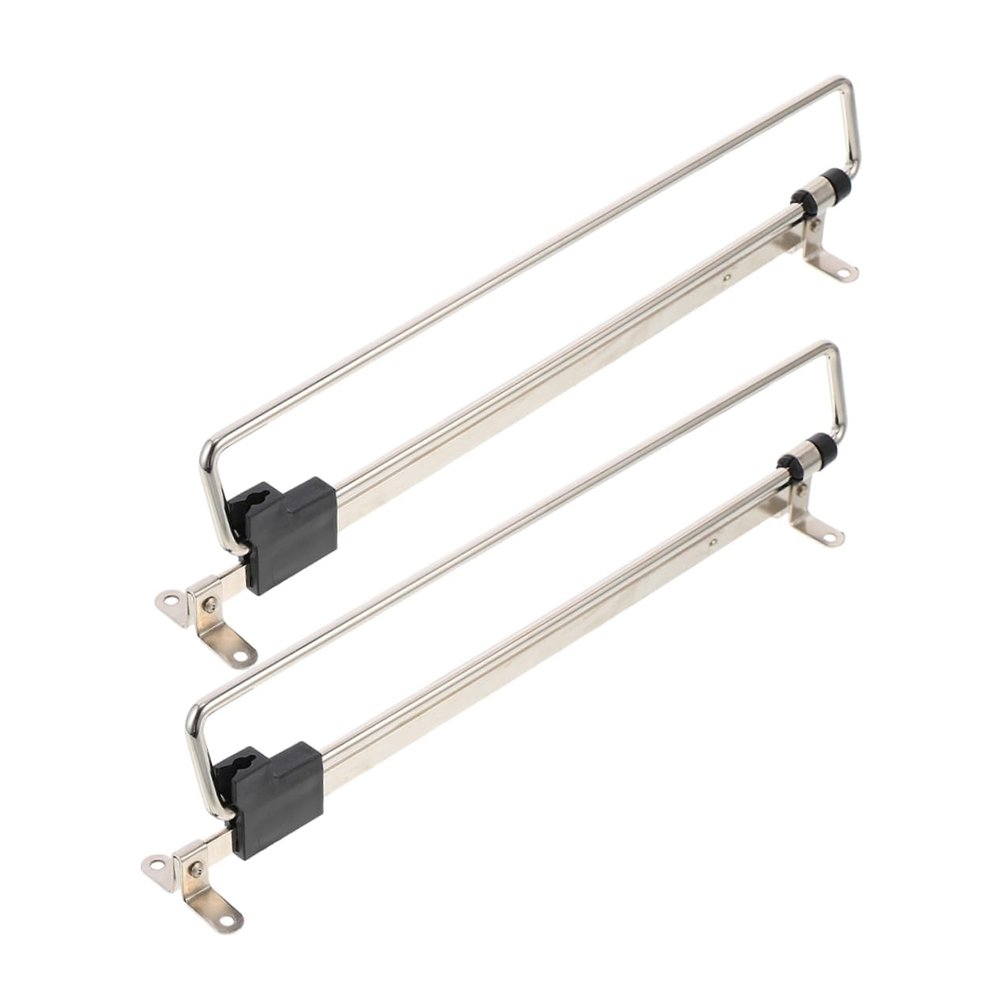 Alipis 2pcs Extendable Closet Valet Rod Retractable Clothes Rail for Wardrobe Easy Install Ceiling-Mounted Telescopic Hanger for Organizing Clothes and Air-Drying Garments