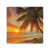 Coaster Sets 4 PCS Tropical Beach Palm Tree Sunset Drink Coasters for Coffee Table Absorbent Ceramic Coaster with Cork Base Square Coasters Non-Slip Cup Coaster 3.7x3.7x0.3 Inch view 3