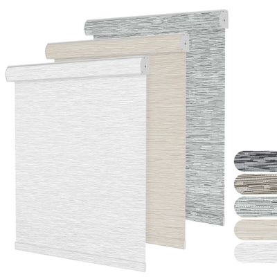 BERISSA Cordless Blackout Roller Shades for Windows Free-Stop Jacquard Fabric Windows Blinds with Cassette Valance,Thermal Insulated UV Protection Roller Blinds for Home Office,30" W x 68" H,White