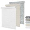 BERISSA Cordless Blackout Roller Shades for Windows Free-Stop Jacquard Fabric Windows Blinds with Cassette Valance,Thermal Insulated UV Protection Roller Blinds for Home Office,30" W x 68" H,White view 1