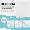BERISSA Cordless Blackout Roller Shades for Windows Free-Stop Jacquard Fabric Windows Blinds with Cassette Valance,Thermal Insulated UV Protection Roller Blinds for Home Office,30" W x 68" H,White view 4