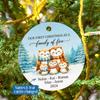 1st Xmas As A Family of Five Ornament, Customized Names Owl Families of 5 Christmas Ornaments, Christmas Ornament Keepsake 2026, Personalized Owl Five Members Family Xmas Tree Ornaments for Dad Mom view 2