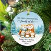 1st Xmas As A Family of Five Ornament, Customized Names Owl Families of 5 Christmas Ornaments, Christmas Ornament Keepsake 2026, Personalized Owl Five Members Family Xmas Tree Ornaments for Dad Mom view 4