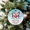 1St Anniversary Ceramic Ornament 2025, Personalized First Anniversary Christmas Ornaments Gifts for Husband Wife Boyfriend Girlfriend, Custom Names Penguin Couple Ornaments for Dating Anniversary view 3