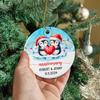 1St Anniversary Ceramic Ornament 2025, Personalized First Anniversary Christmas Ornaments Gifts for Husband Wife Boyfriend Girlfriend, Custom Names Penguin Couple Ornaments for Dating Anniversary view 4