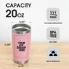 Personalized Custom Tumbler Print in USA 24 Pcs 20oz Stainless Steel Coffee Cup with Lid & Straw Double Wall Insulated Tumbler with Colorful Text Logo Photo view 3