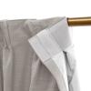 DotheDrape Faux Linen Pinch Pleat Back Tab Blackout Curtains 96 inches Long Thermal Insulated Black Out Pleated Linen Drapes for Living Room Bedroom, 40W x 96L, Light Gray, 1 Panel view 2