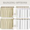 DotheDrape 102 inches Long Blackout Curtains Faux Linen Double Pinch Pleat Back Tab Lined Drapes for Thermal Insulation, 60W x 102L, Beige, 1 Panel view 3