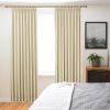 DotheDrape 102 inches Long Blackout Curtains Faux Linen Double Pinch Pleat Back Tab Lined Drapes for Thermal Insulation, 60W x 102L, Beige, 1 Panel view 4