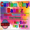 Personalized Custom Vinyl Banner Printing Indoor or Outdoor use Printed Business Event Birthday Party Large Custom Vinyl Banner for Party Decoration (Banner WITH hem, 36x60in(3x5ft)) view 1
