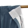 DotheDrape 108 inches Long Blackout Curtains Faux Linen Double Pinch Pleat Back Tab Lined Drapes for Thermal Insulation, 100W x 108L, Midnight, 1 Panel view 2