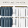 DotheDrape 108 inches Long Blackout Curtains Faux Linen Double Pinch Pleat Back Tab Lined Drapes for Thermal Insulation, 100W x 108L, Midnight, 1 Panel view 3