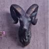 17.7Inch Wall Decor for Living Room,Animal Head Wall Decor, Faux Sheep Head Wall Hanging,Faux Taxidermy Animal Head Wall Art Pendant, Antique Animal Resin Wall Decoration, Home Wall Art Decoration Gifts (Black) view 1
