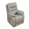 Electric Power Reclining Arm-Chair, Electric Genuine Breathing Leather Recliner Chair, Comfy Wide Lazy Top Grain Leather Chair with USB Port for Living Room (Grey, Single Chair) view 3