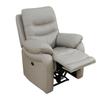 Electric Power Reclining Arm-Chair, Electric Genuine Breathing Leather Recliner Chair, Comfy Wide Lazy Top Grain Leather Chair with USB Port for Living Room (Grey, Single Chair) view 4