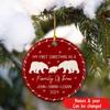 2026 Personalized My First Christmas As Family of Three Ornament, Bear Family of 3 Xmas Ceramic Ornament, New Family Christmas Tree Ornament, Bear Family Ornaments, Custom Names Family Ornament Xmas view 2