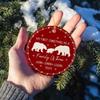 2026 Personalized My First Christmas As Family of Three Ornament, Bear Family of 3 Xmas Ceramic Ornament, New Family Christmas Tree Ornament, Bear Family Ornaments, Custom Names Family Ornament Xmas view 4