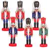 Cabilock Hanging Nutcracker Decorations Set of 6 Christmas Nutcracker Ornaments Wood Craft for Tree and Home Decor view 1