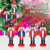 Cabilock Hanging Nutcracker Decorations Set of 6 Christmas Nutcracker Ornaments Wood Craft for Tree and Home Decor view 3