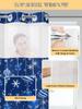 No Hook Shower Curtain with Snap in Liner Set Christmas Tree Shower Curtains for Bathroom Waterproof Fabric Blue Christmas Balls Bath Curtain with See Through Mesh Top Window for Hotel Spa 72x78 Inch view 4