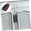 RORPOIR Leather Cabinet Pulls Soft Flexible Drawer Handles for Easy Installation Brushed Black Design for Wardrobes Cabinets and Dressers Furniture Accessories view 3
