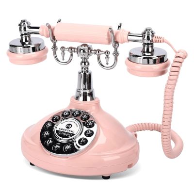 Audio Guest Book Wedding Phone, Retro Telephone Audio GuestBook - A Way to Record Your Special Occasions, for Parties, Birthdays,Weddings(Pink)