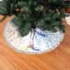 Christmas Christmas Tree Skirt,Reindeers Santa Claus Penguins,Xmas Tree Skirts for Christmas Decorations, New Year House Decoration Supplies,Brown 36" inches view 2