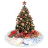 Christmas Christmas Tree Skirt,Reindeers Santa Claus Penguins,Xmas Tree Skirts for Christmas Decorations, New Year House Decoration Supplies,Brown 36" inches view 4
