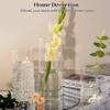 16 PCS Clear Cylinder Vases for Centerpieces | 4, 6, 8,10 Inch Tall Flower Vase for Wedding Decorations, Clear Floating Candle Vases in Bulk, Hurricane Candle Holdersfor Table, Home Dcor view 3