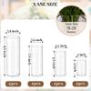 16 PCS Clear Cylinder Vases for Centerpieces | 4, 6, 8,10 Inch Tall Flower Vase for Wedding Decorations, Clear Floating Candle Vases in Bulk, Hurricane Candle Holdersfor Table, Home Dcor view 4